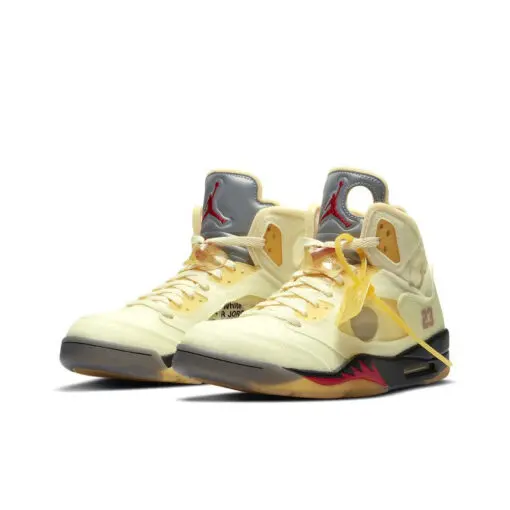 Off-White x Air Jordan 5 Sail Yellow