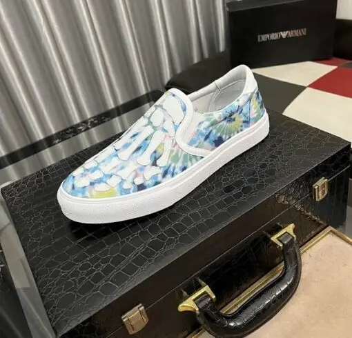 Amiri Multicolor Tie Dye Bones Slip Sneaker