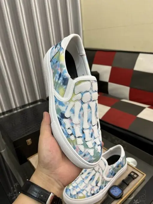 Amiri Multicolor Tie Dye Bones Slip Sneaker