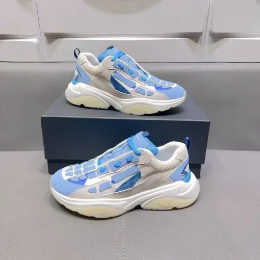 AMIRI Bone Runner Sneakers in Blue/White