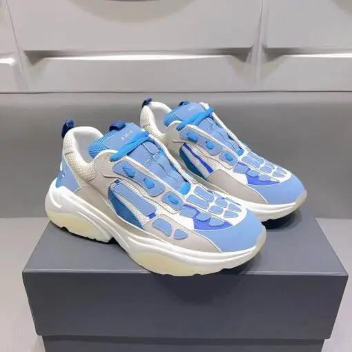 AMIRI Bone Runner Sneakers in Blue/White
