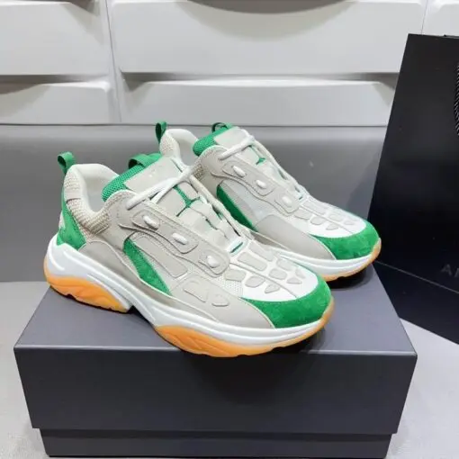 AMIRI Bone Runner Tennis Green Low Top Sneakers