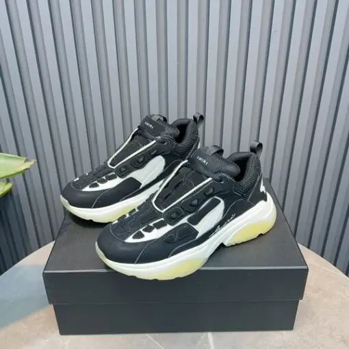 AMIRI Bone Runner Sneakers Black Yellow