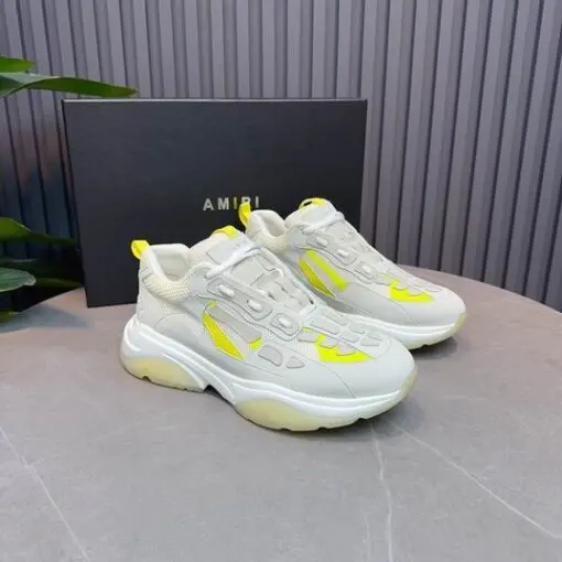 AMIRI Bone Runner Sneakers Yellow White