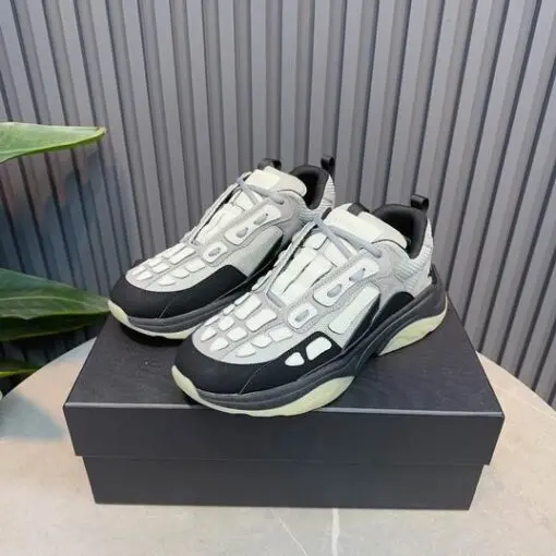 AMIRI Bone Runner Sneakers in Black/Grey
