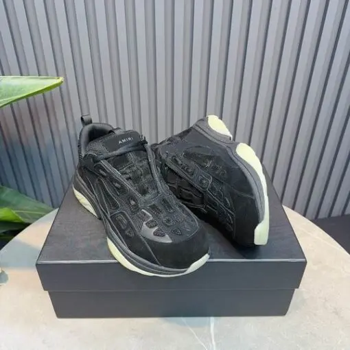 Amiri Bone Runner Sneakers Black/White