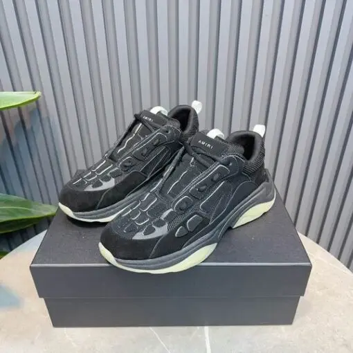 Amiri Bone Runner Sneakers Black/White