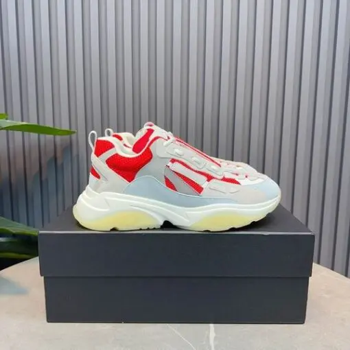 Amiri Bone Runner Sneaker Red & Grey