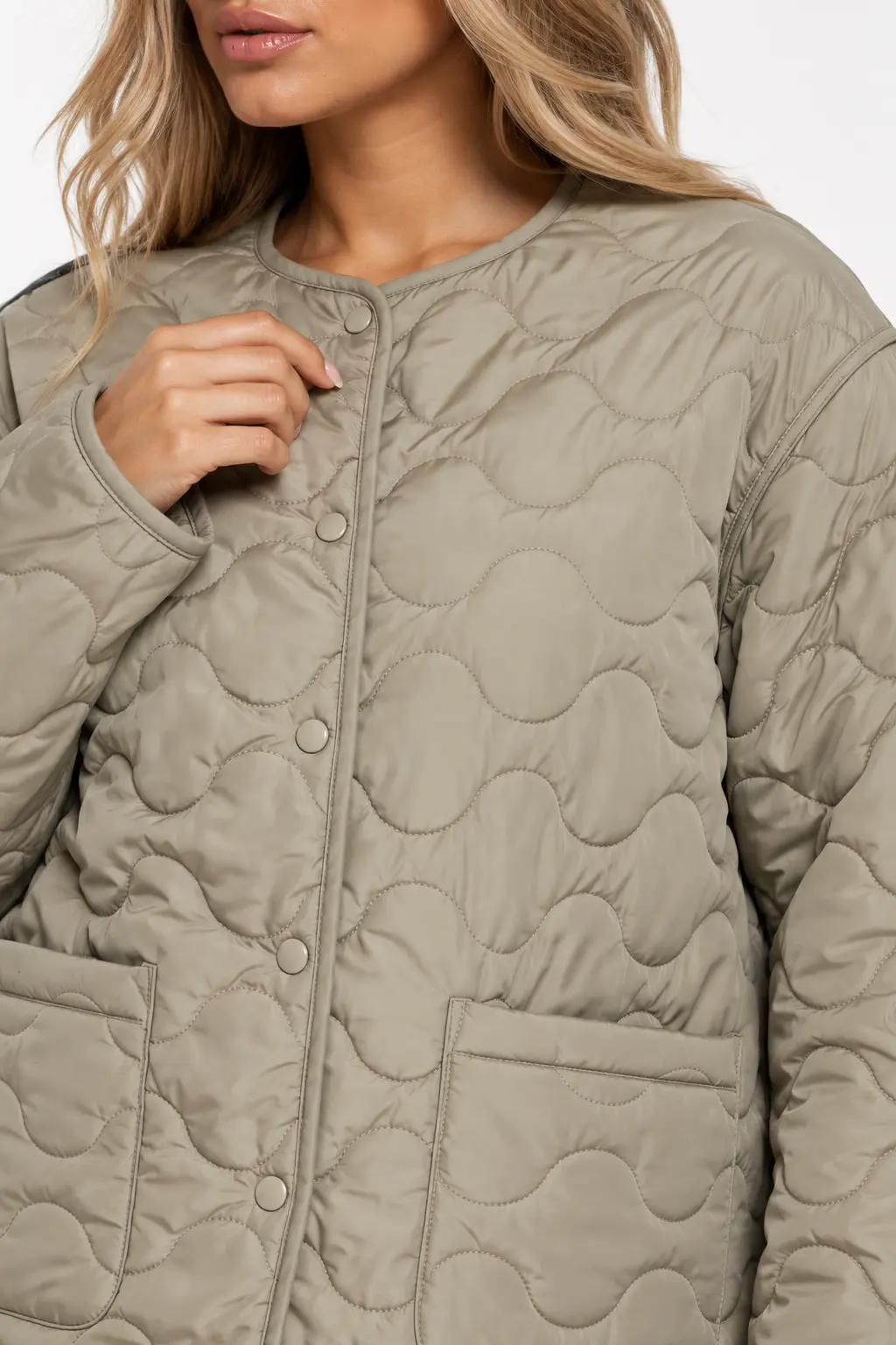 Khaki Onion-Quilted Jacket — view 3
