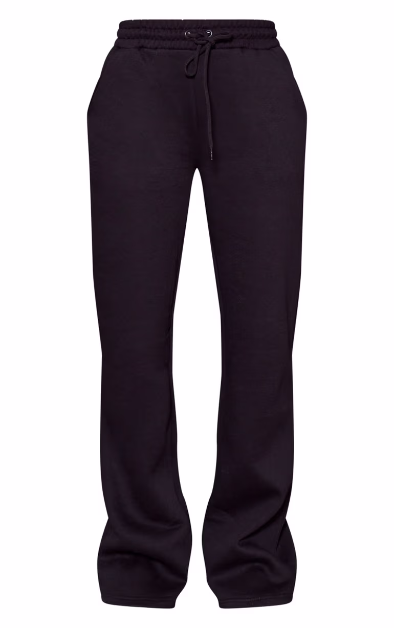 Black Oversized Drawstring Wide Leg Joggers — view 3