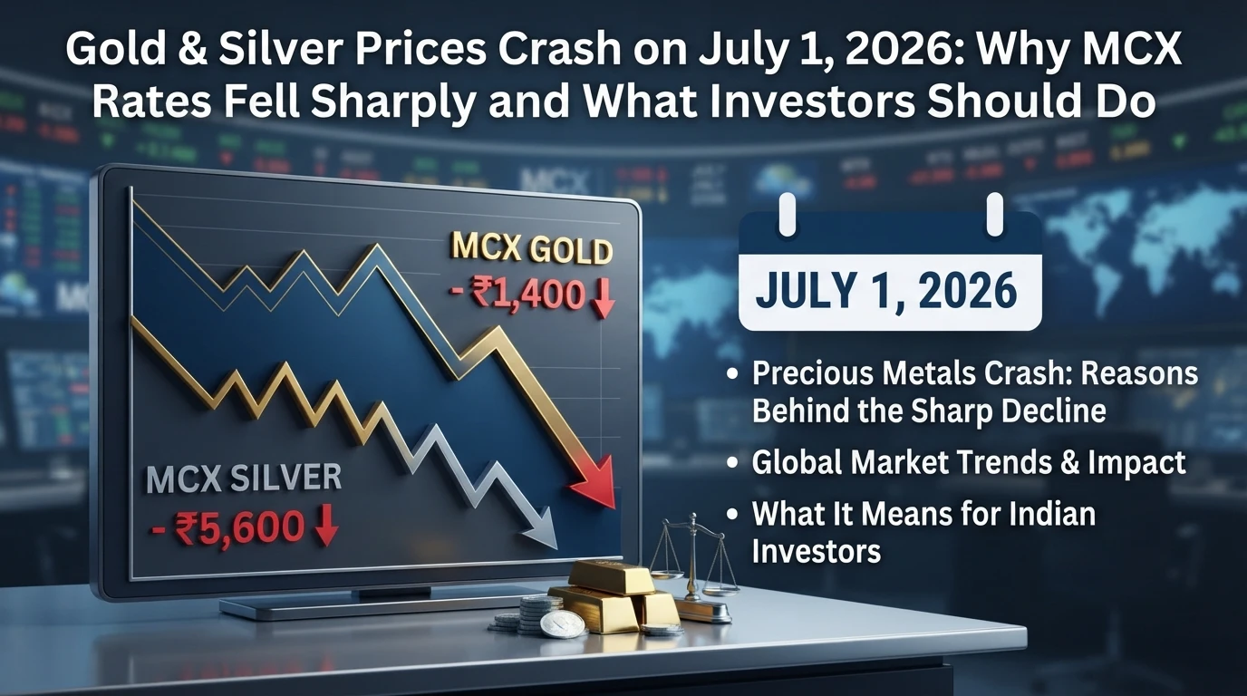 Gold & Silver Prices Crash on July 1, 2026: Why MCX Rates Fell Sharply and What Investors Should Do