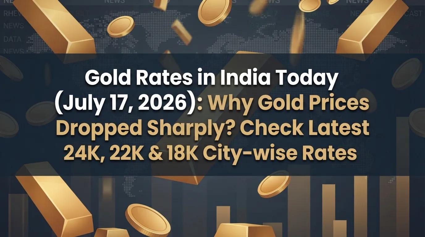 Gold Rates in India Today (July 17, 2026): Why Gold Prices Dropped Sharply? Check Latest 24K, 22K & 18K City-wise Rates