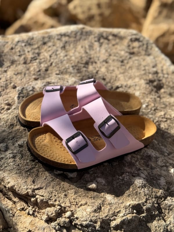 Sandale Ocime Cuir nubuck rose bebe