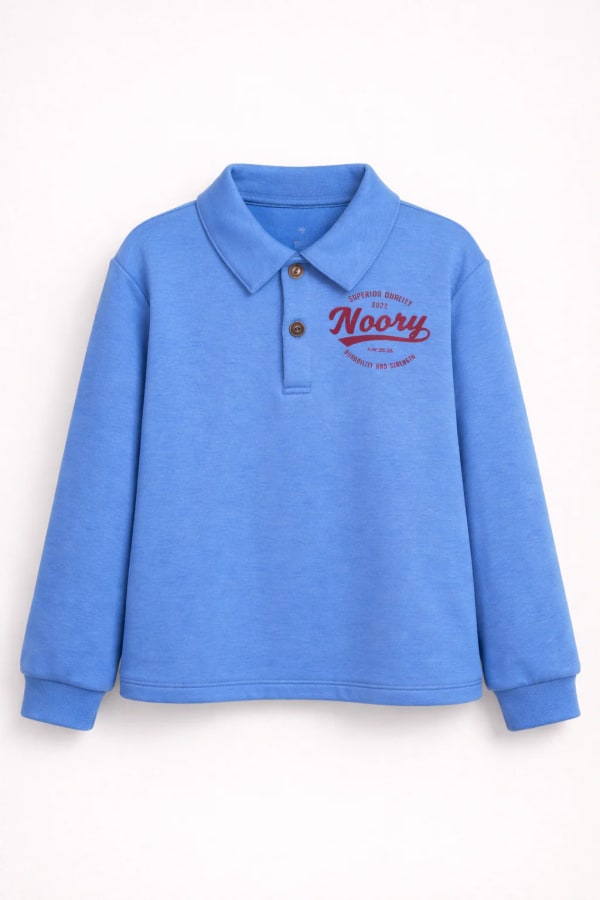 Polo Garçon Bleu Manches Longues – Style Sport Chic