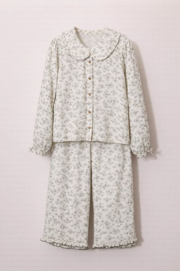 Ensemble pyjama fille à motif floral – Confort & délicatesse