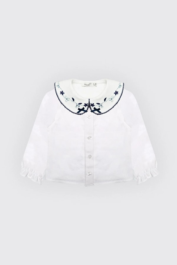 Chemise bébé fille avec col large