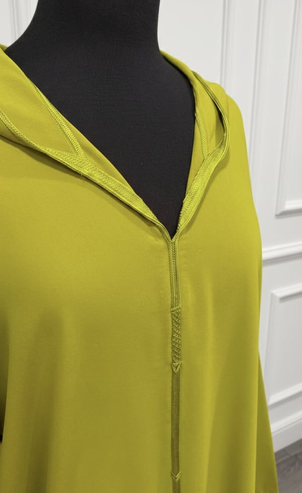 Djellaba verte chartreuse foncée – berchman