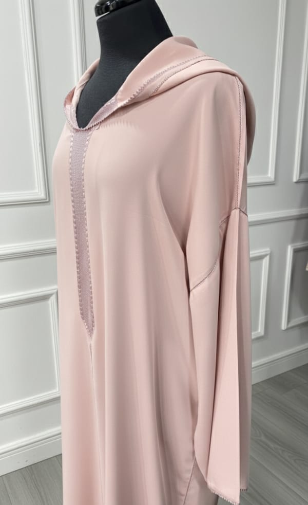Djellaba rose pâle – randa