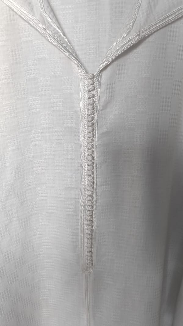 Djellaba coton blanche à 39ad