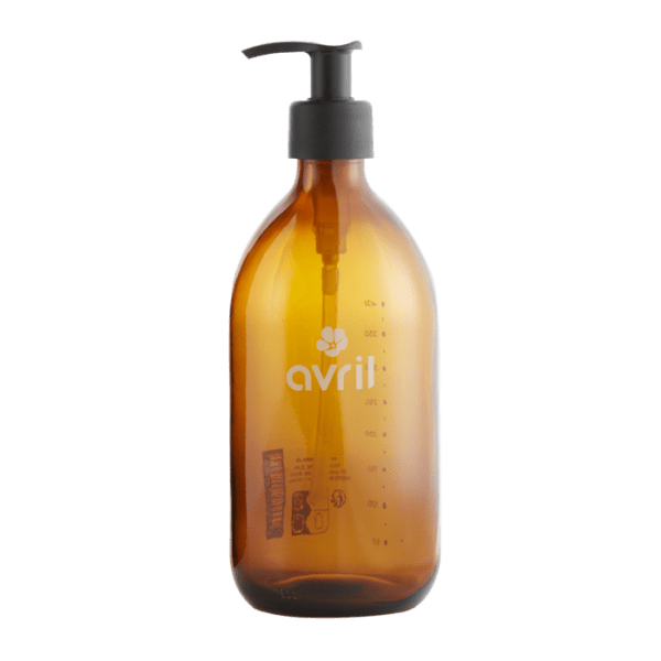 Flacon rechargeable en verre ambré 500ml