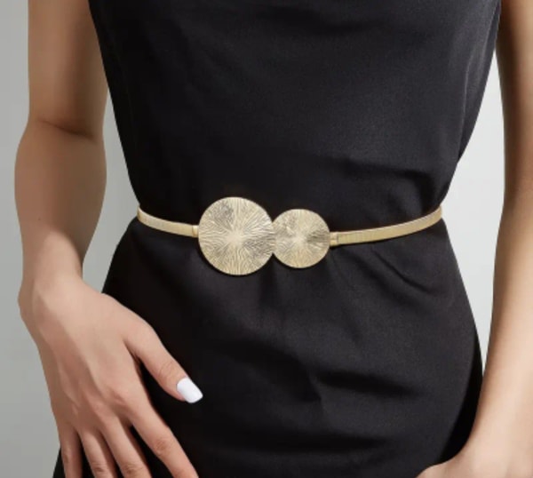 Ceinture dorée fine élastique
