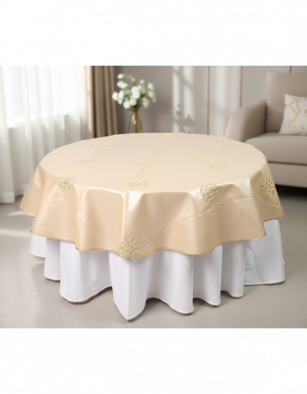 Nappe brodée similicuir - Collection Fleur de lys