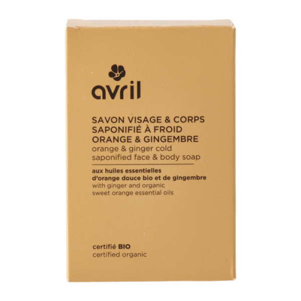 Savon à froid visage & corps orange & gingembre 100 g certifié bio
