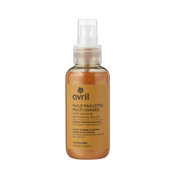 Huile pailletée multi-usages 100ml - Certifiée bio