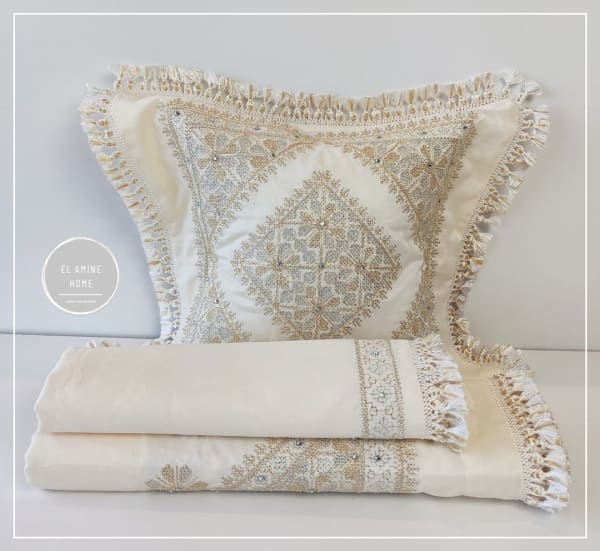 Parure de lit bébé 'Ghourza traditionnelle' avec takrir