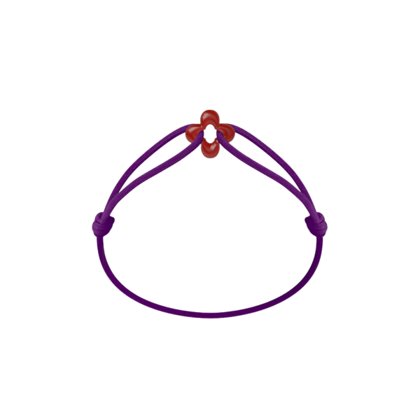 Bracelet Cordon - Mini Red Clover