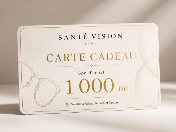 Carte cadeau de 1000 dhs chez Santé Vision