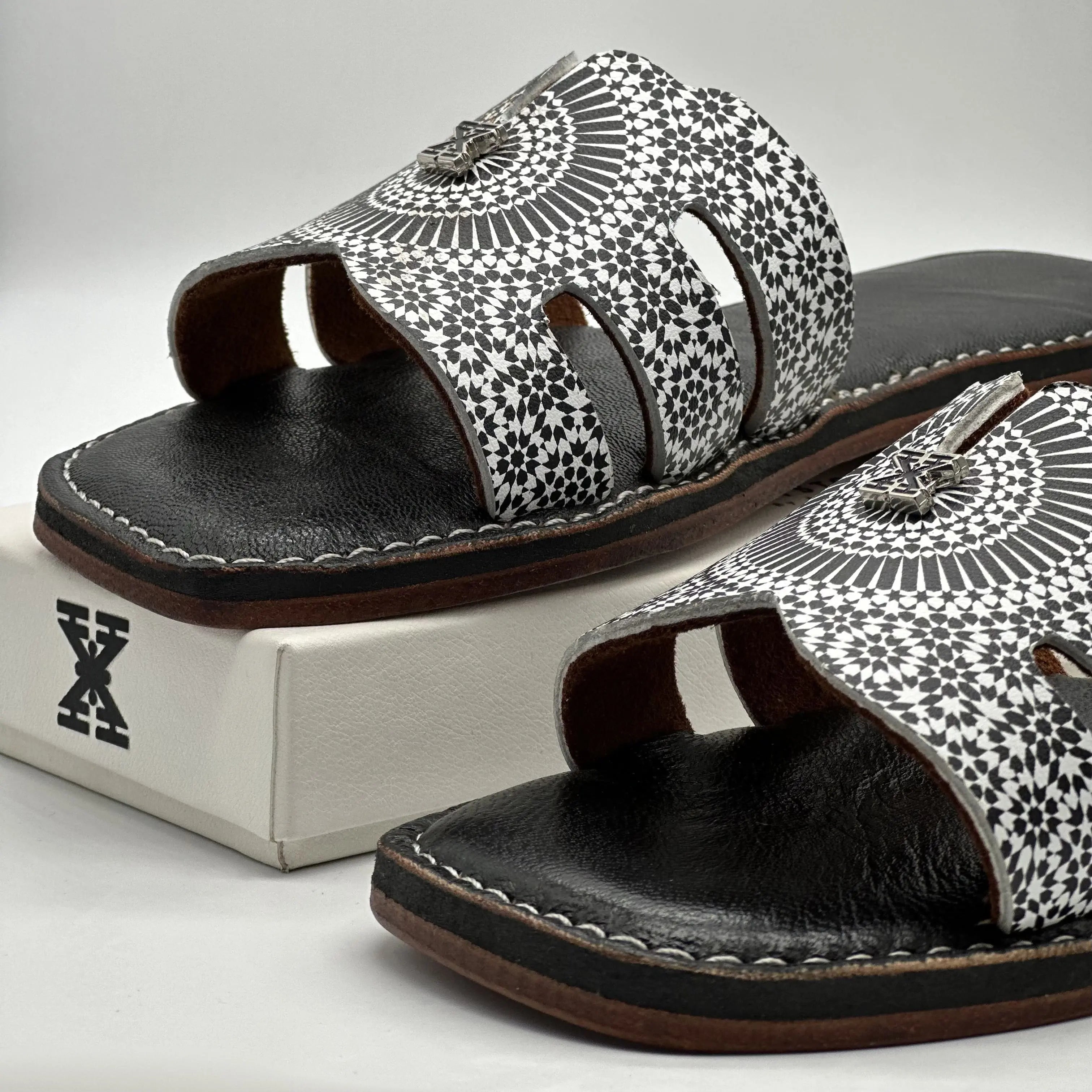 Sandales Black Zellige - Air Babouche