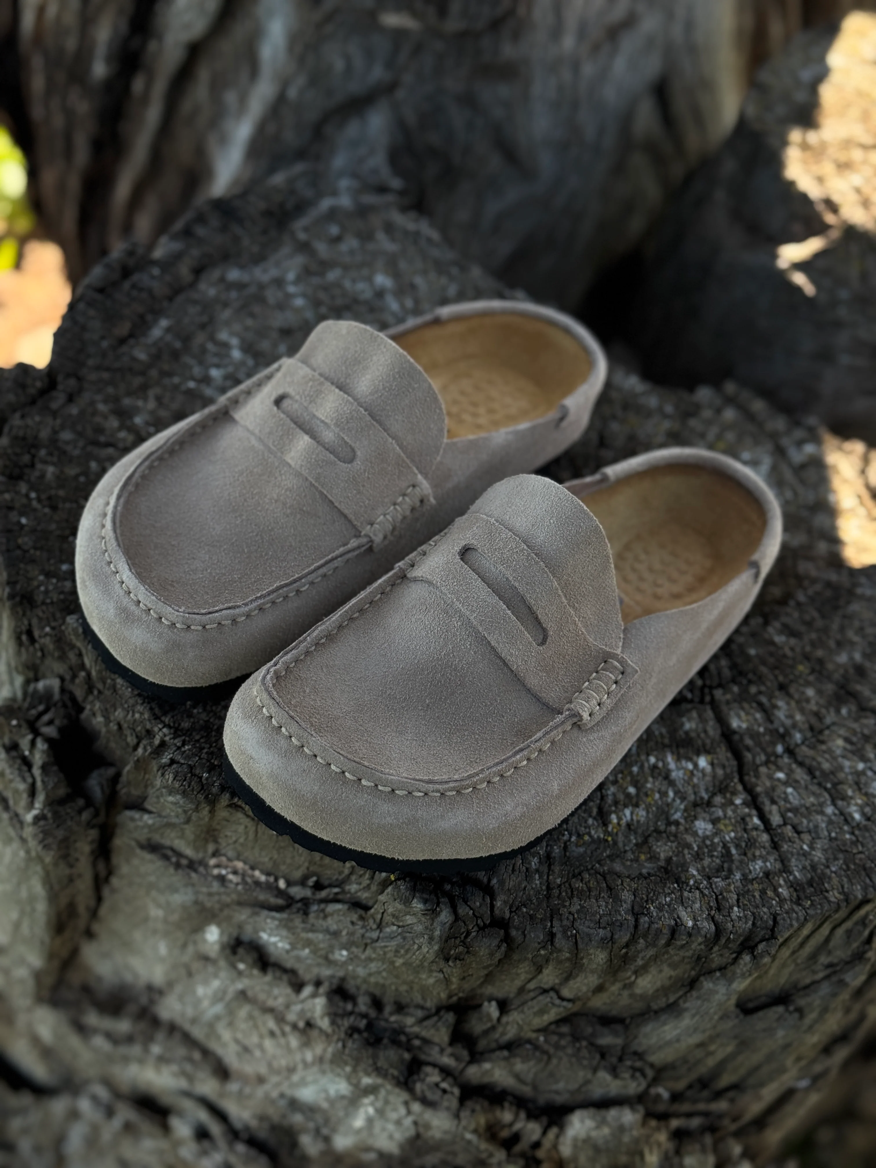 Naples ocime en daim gris clair