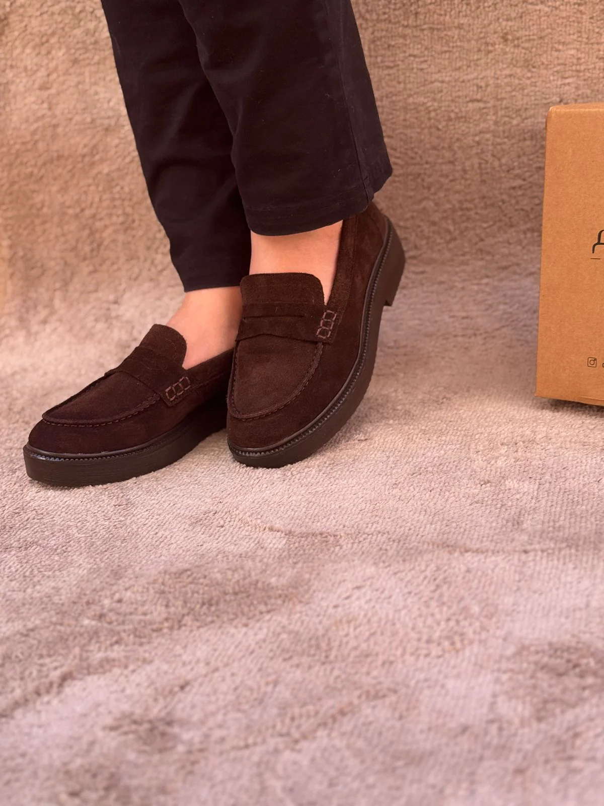 Mocassins OCIME en daim marron pour femme