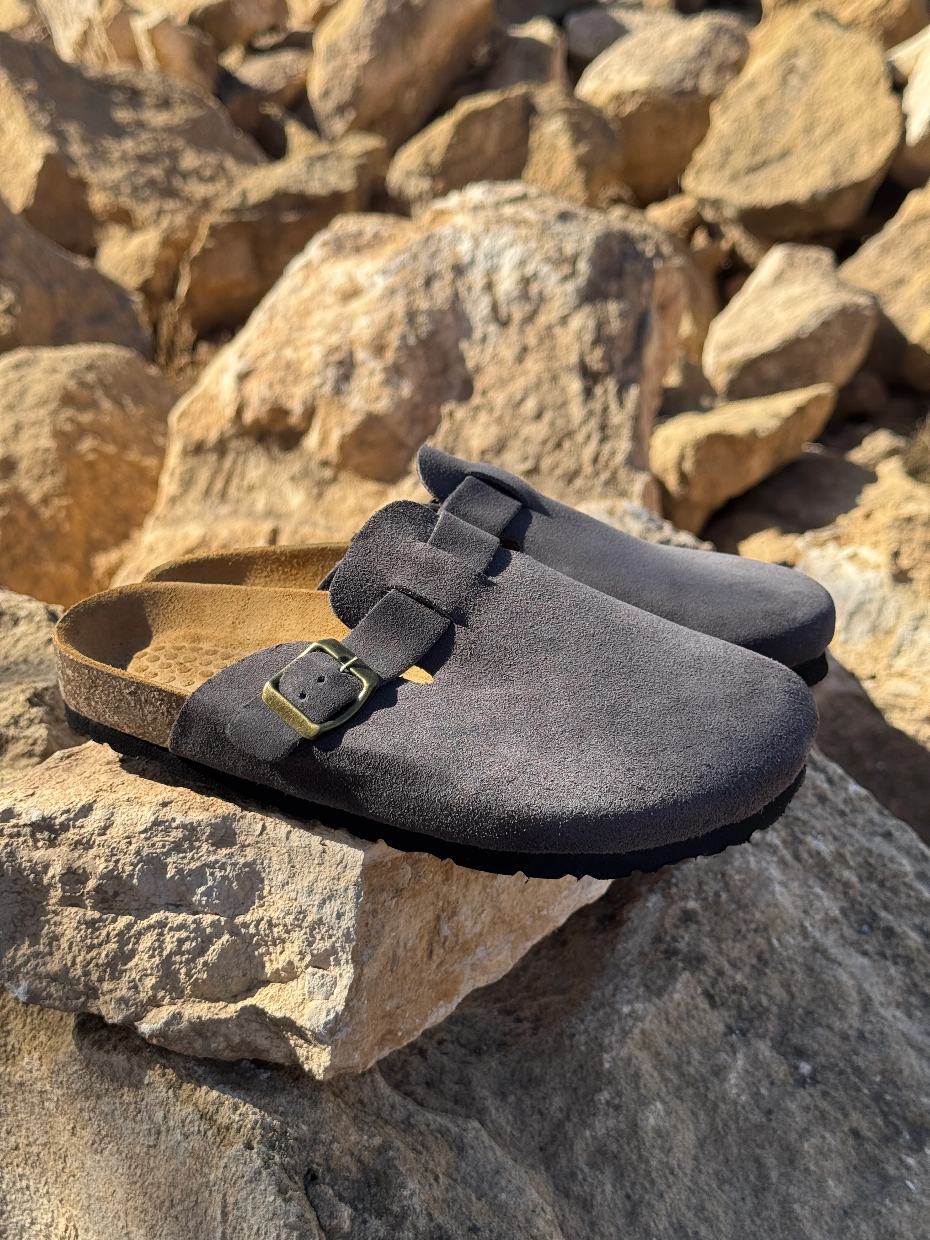 sabot daim gris