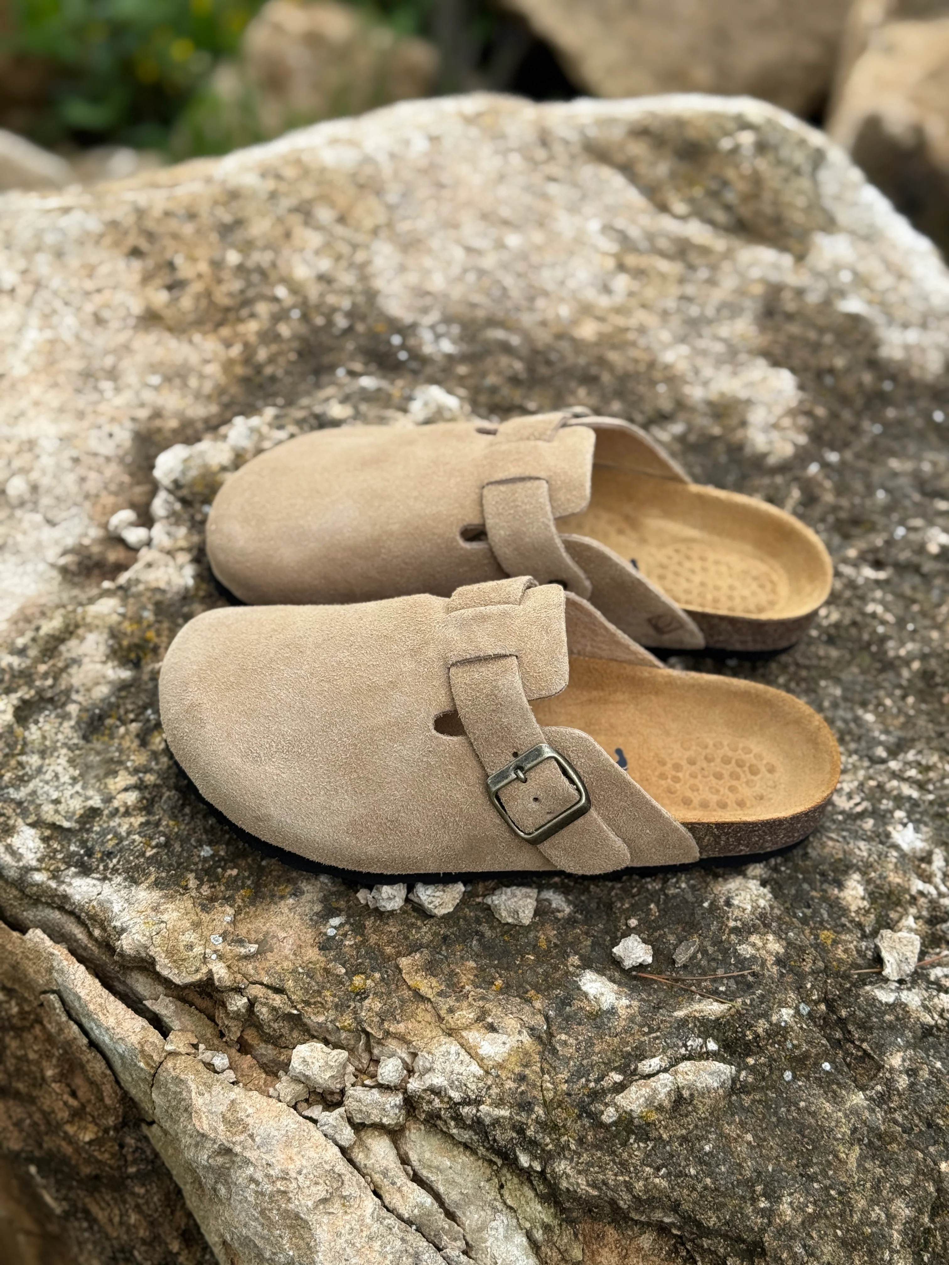 sabot daim Beige caramel