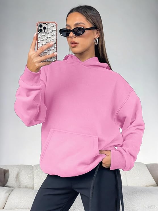 Capuche rose femme