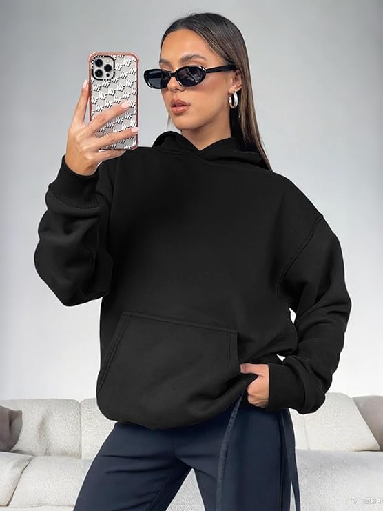 Capuche noir femme