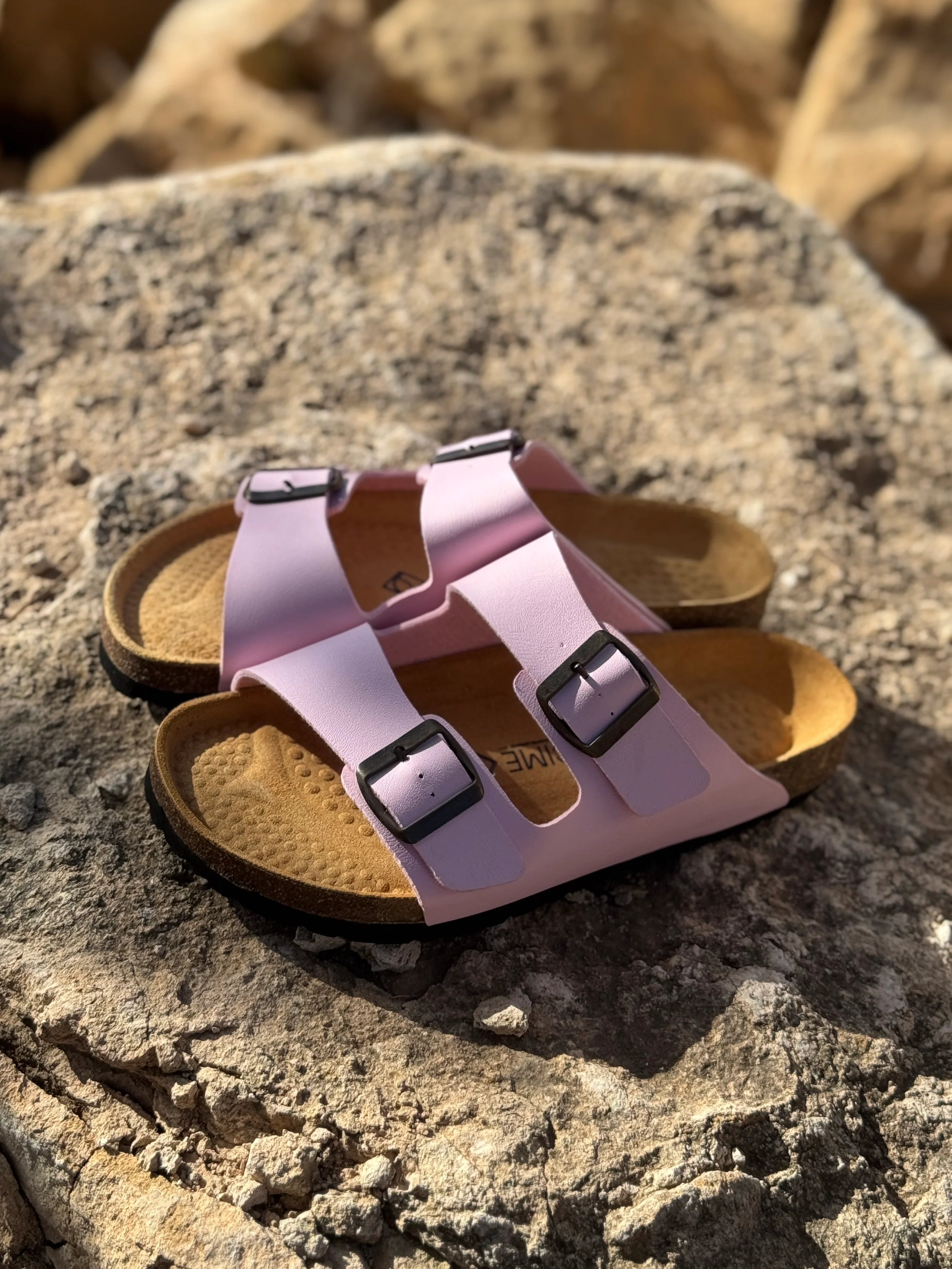 Sandale Ocime Cuir nubuck rose bebe
