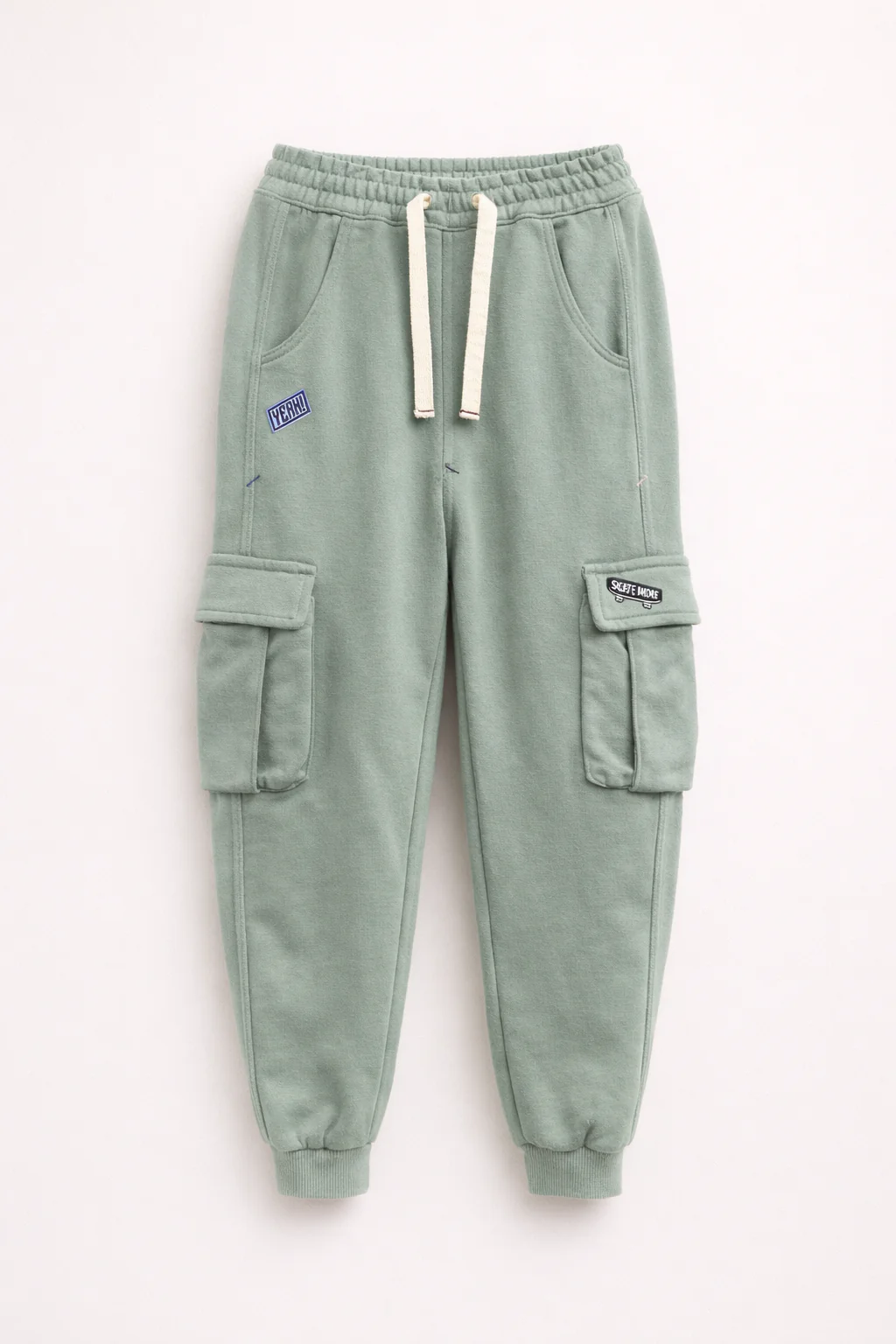 Pantalon Jogger Enfant Style Cargo – Vert Sauge