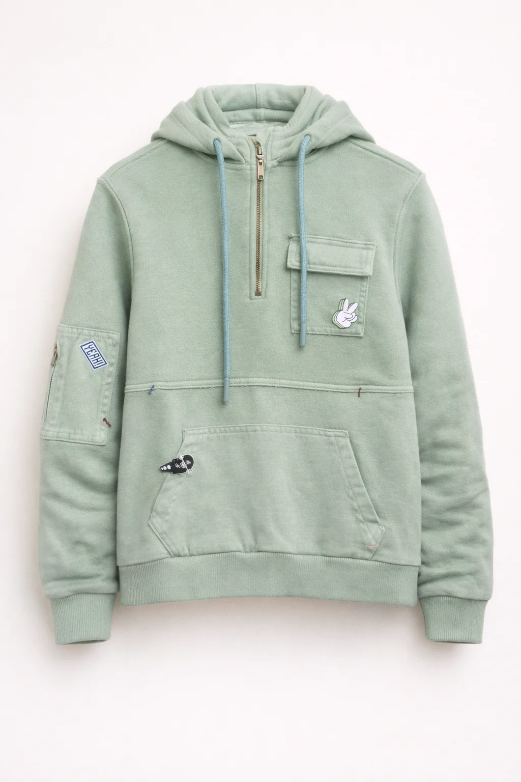 Sweat à Capuche Enfant Style Casual – Vert Sauge