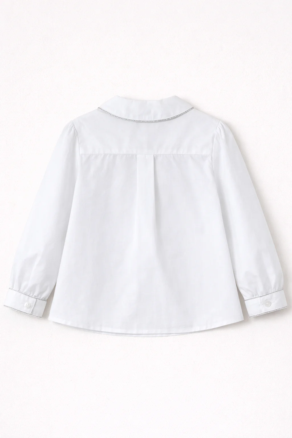 Chemisier blanc col Claudine – Fille