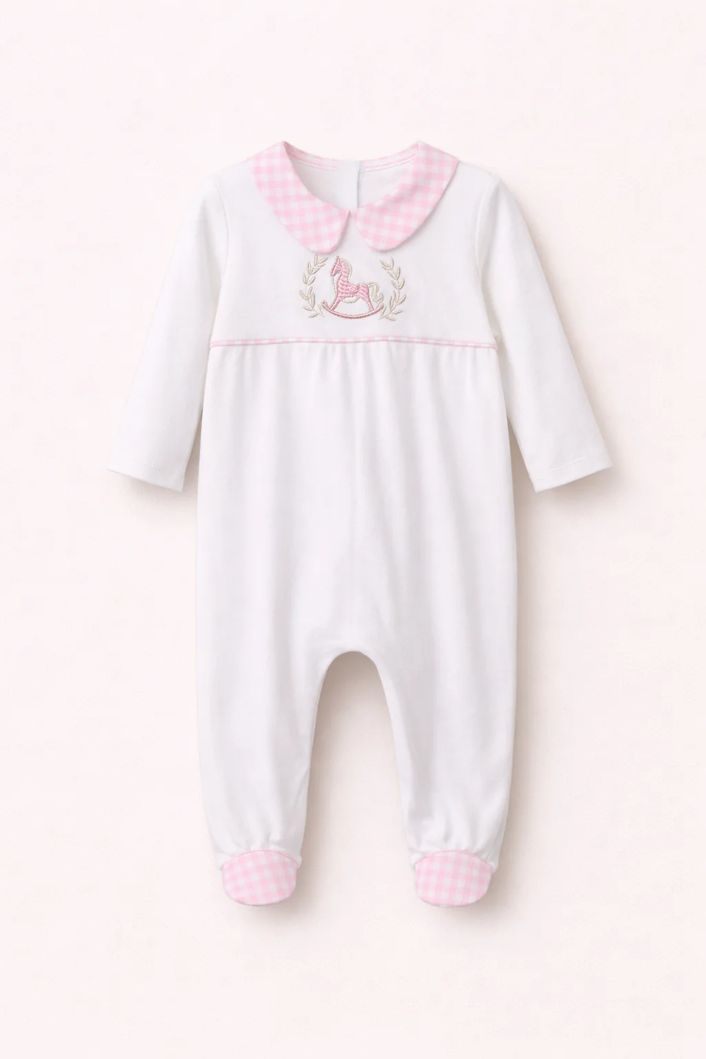 Grenouillère Bébé Fille – Élégance Douce & Intemporelle