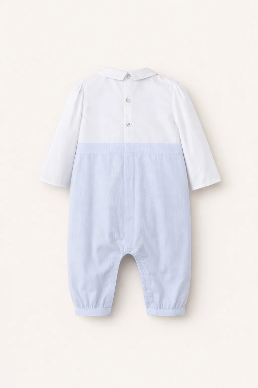 Barboteuse Élégance Bleu Ciel – Bébé Garçon