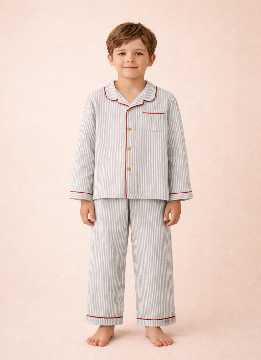 Pyjama enfant rayé – douceur & élégance pour la nuit