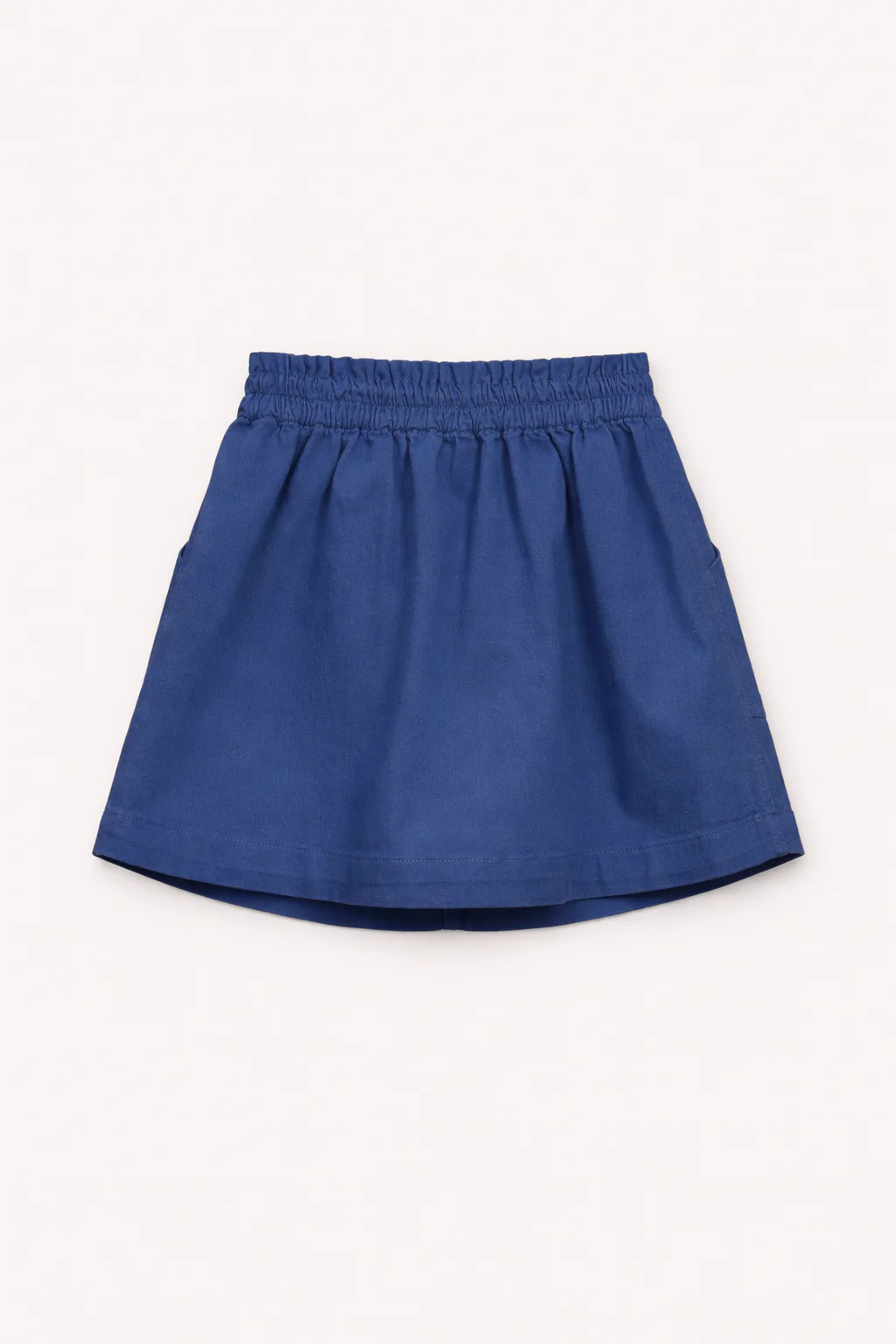 Jupe fille en gabardine bleu – Taille élastique