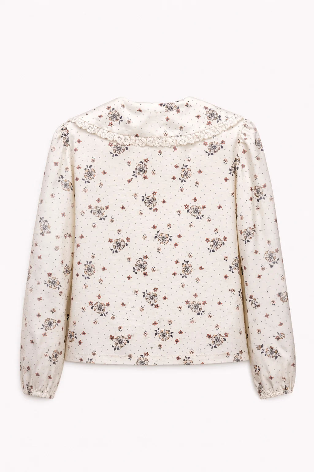 Blouse imprimée à col volanté – Fille