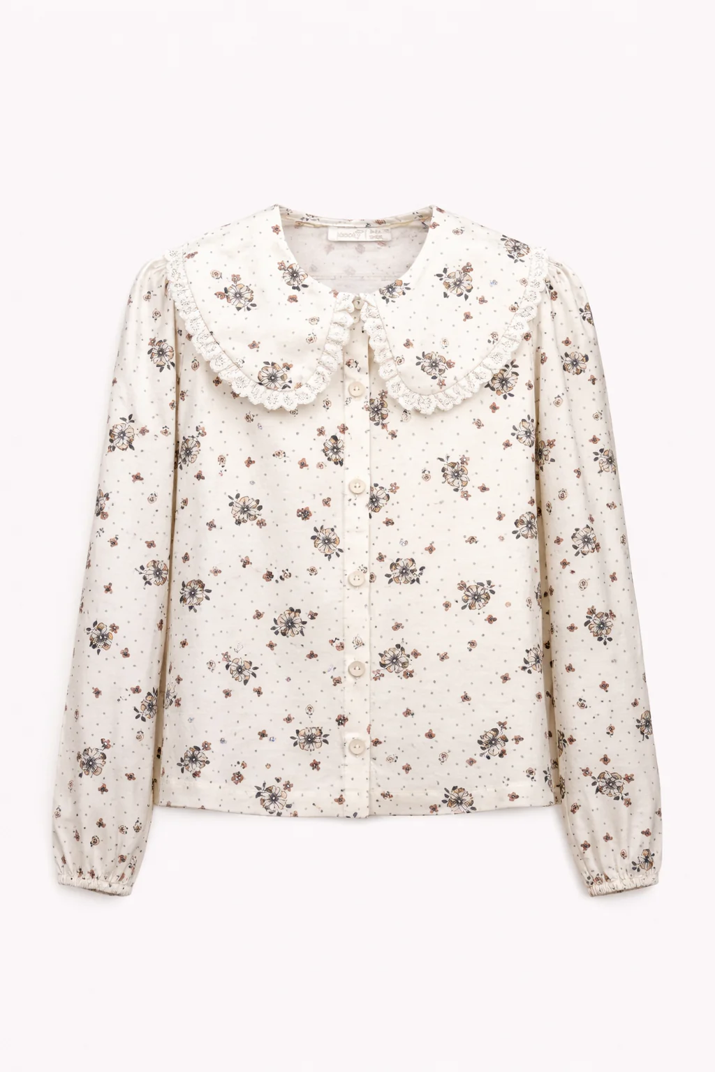 Blouse imprimée à col volanté – Fille