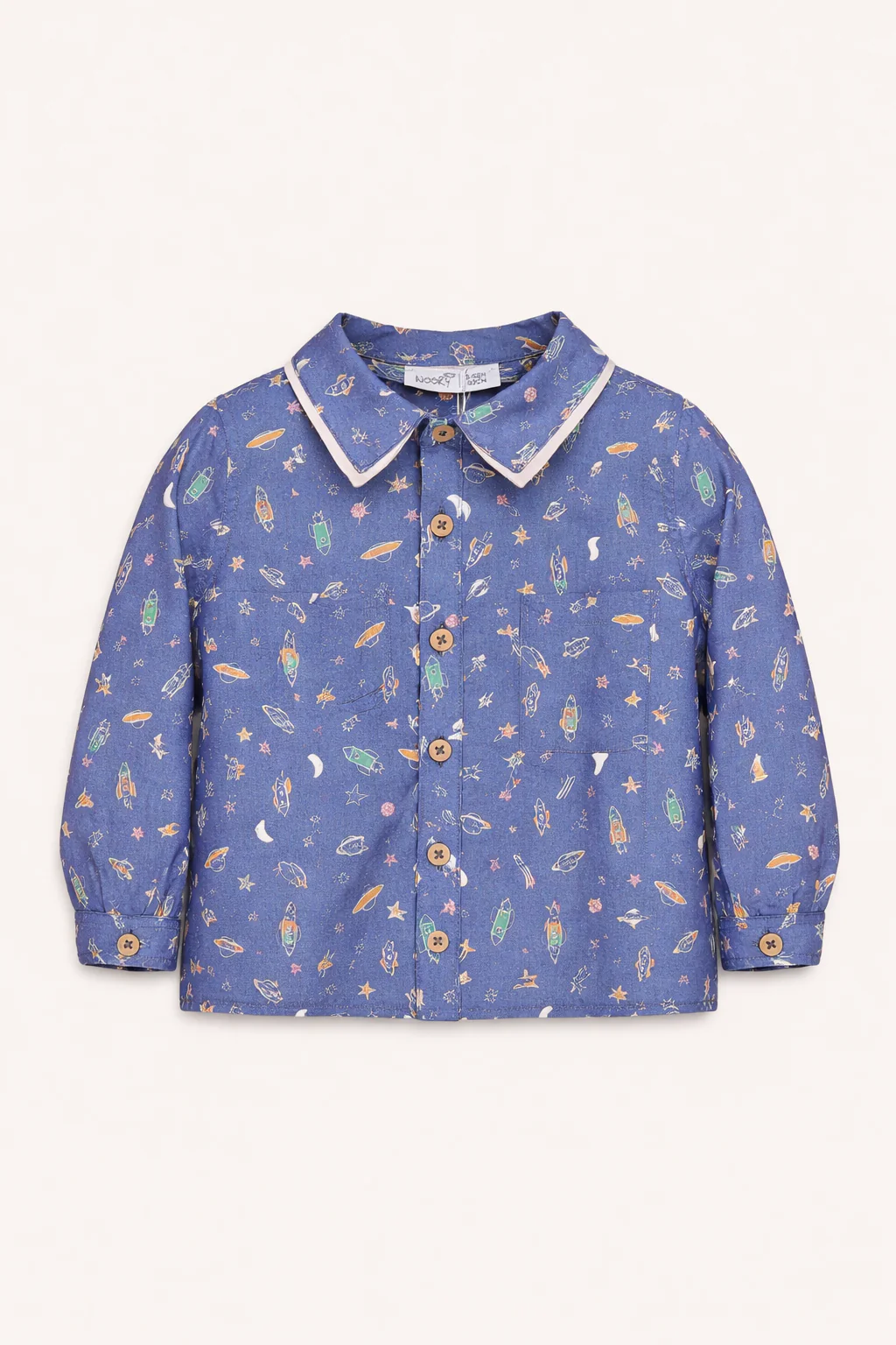 Chemise bébé garçon à motif espace – Douceur & imagination