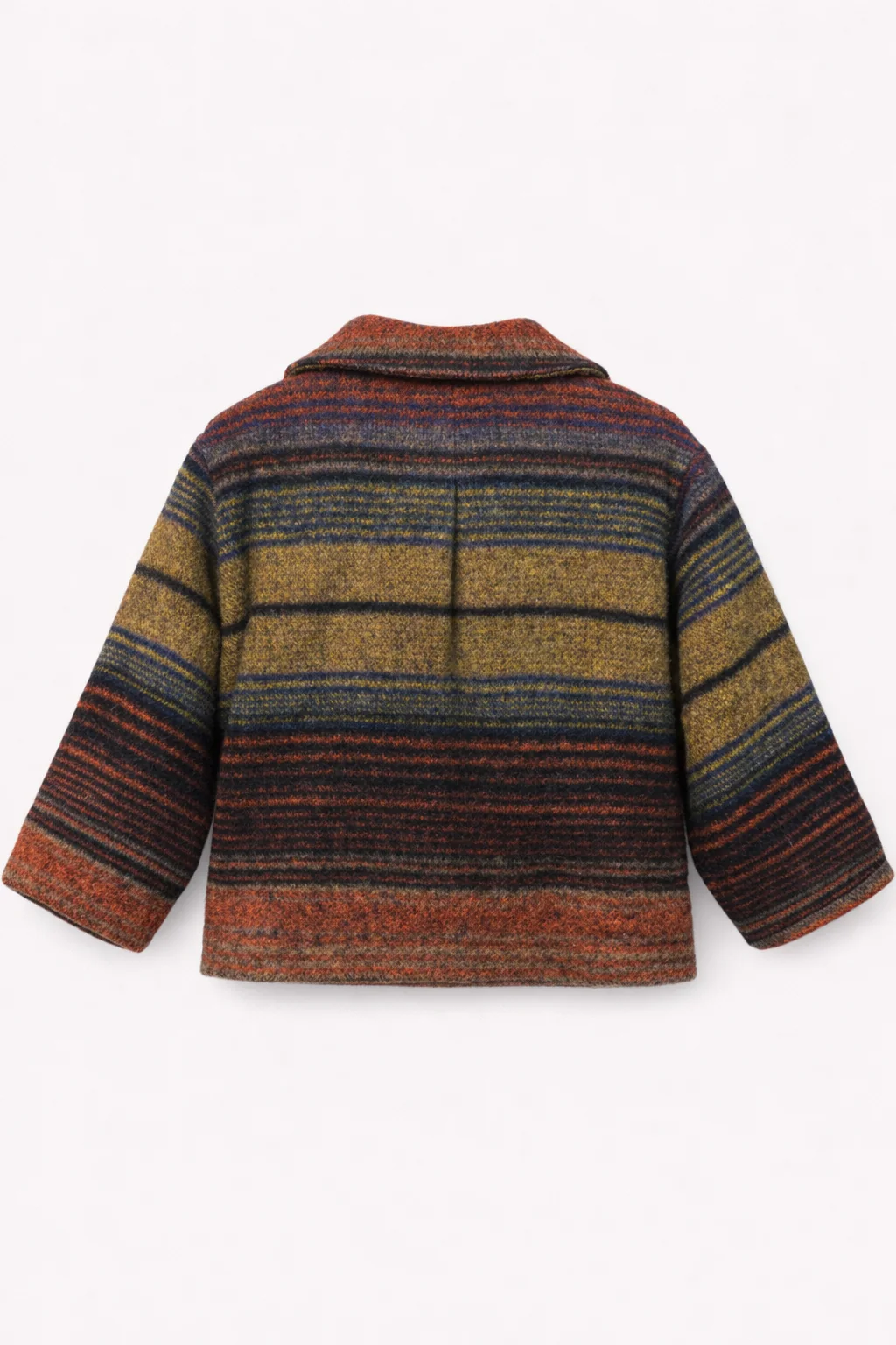 Veste bébé à rayures – Style vintage & chaleur naturelle